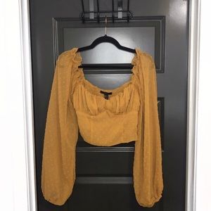 Yellow Cropped Blouse